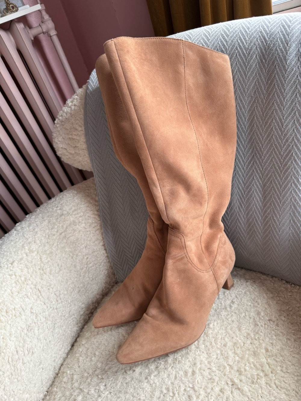 Naturalizer Deesha Suede Knee-high Boots in Tan - Picture 8 of 16